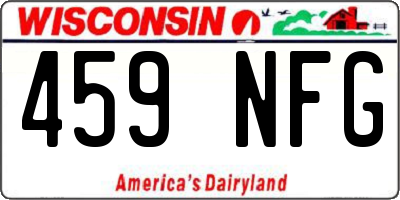 WI license plate 459NFG