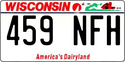 WI license plate 459NFH