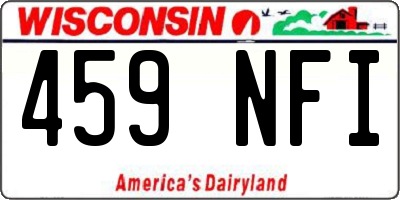 WI license plate 459NFI