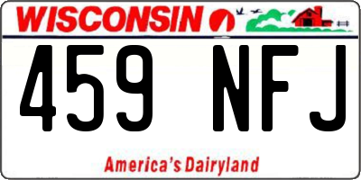 WI license plate 459NFJ
