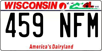 WI license plate 459NFM