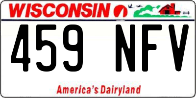 WI license plate 459NFV