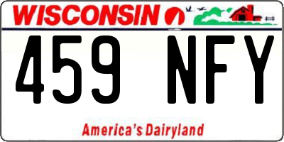 WI license plate 459NFY