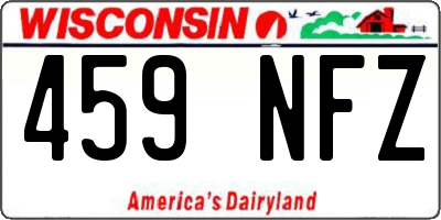 WI license plate 459NFZ