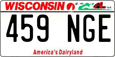 WI license plate 459NGE