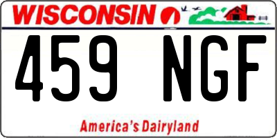 WI license plate 459NGF