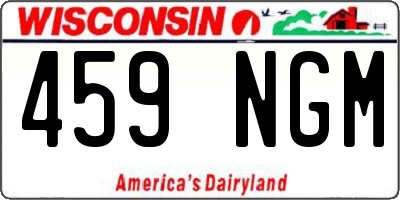 WI license plate 459NGM
