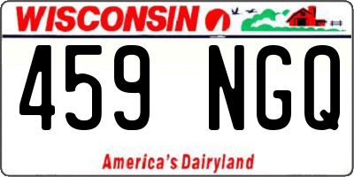 WI license plate 459NGQ