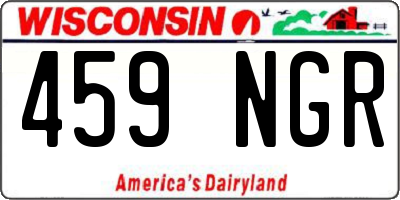 WI license plate 459NGR