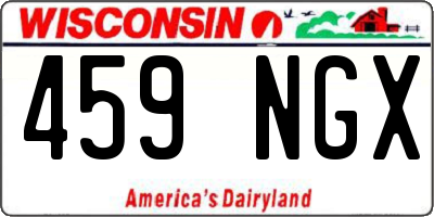 WI license plate 459NGX
