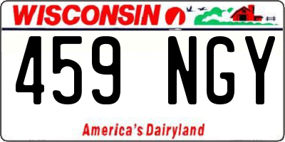 WI license plate 459NGY
