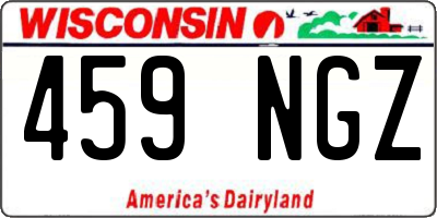 WI license plate 459NGZ