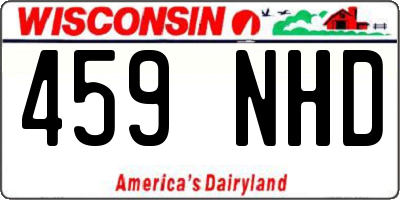 WI license plate 459NHD