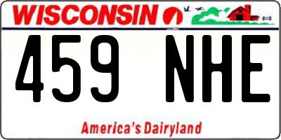 WI license plate 459NHE