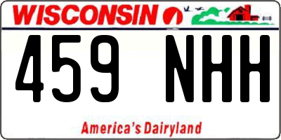 WI license plate 459NHH