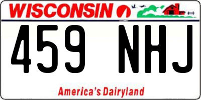 WI license plate 459NHJ