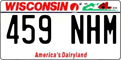 WI license plate 459NHM