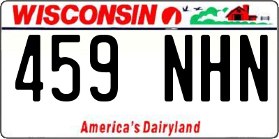 WI license plate 459NHN