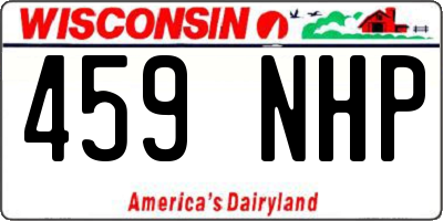 WI license plate 459NHP