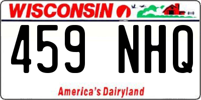 WI license plate 459NHQ
