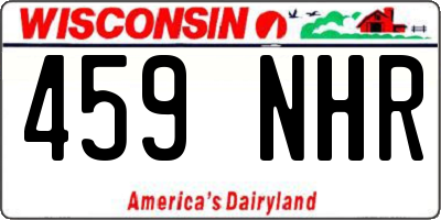 WI license plate 459NHR