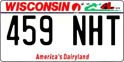 WI license plate 459NHT