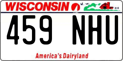 WI license plate 459NHU