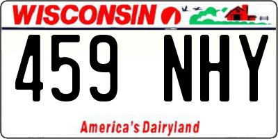 WI license plate 459NHY