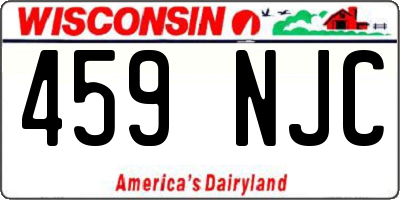 WI license plate 459NJC