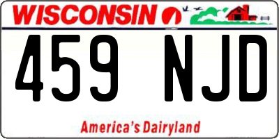 WI license plate 459NJD