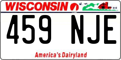 WI license plate 459NJE