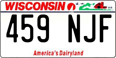 WI license plate 459NJF