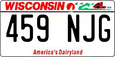 WI license plate 459NJG