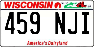 WI license plate 459NJI
