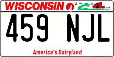 WI license plate 459NJL