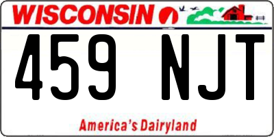 WI license plate 459NJT