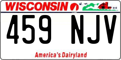 WI license plate 459NJV