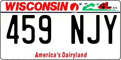 WI license plate 459NJY
