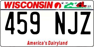 WI license plate 459NJZ