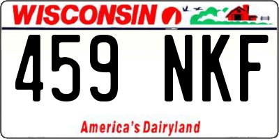 WI license plate 459NKF