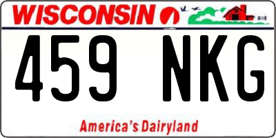 WI license plate 459NKG