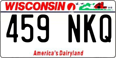 WI license plate 459NKQ
