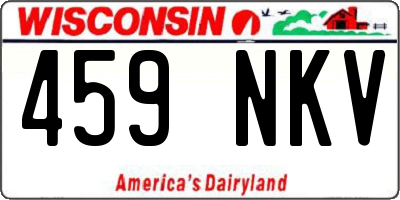 WI license plate 459NKV