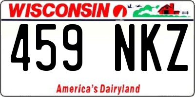WI license plate 459NKZ