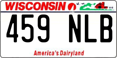 WI license plate 459NLB
