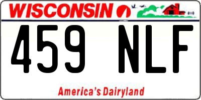 WI license plate 459NLF