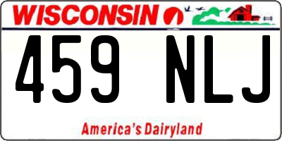 WI license plate 459NLJ