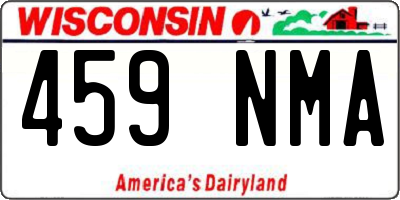 WI license plate 459NMA