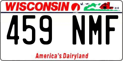 WI license plate 459NMF