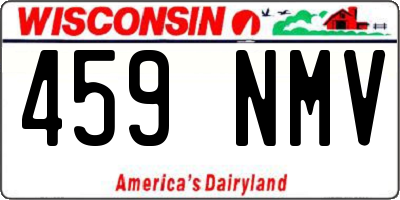 WI license plate 459NMV